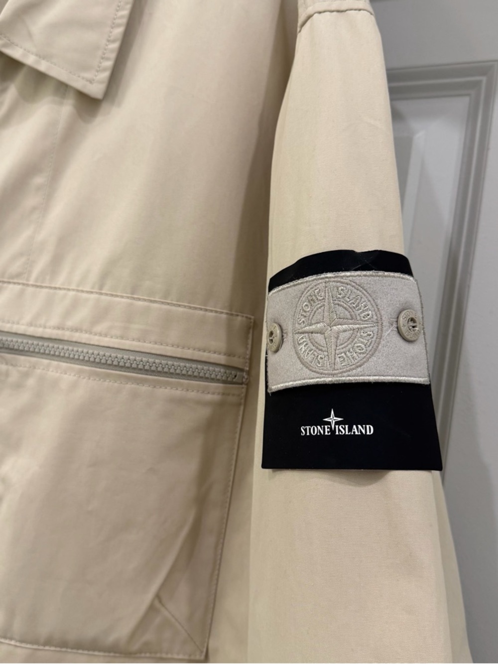 NEW Stone Island Sand Zip Shirt Jacket with Sleeve Badge - Picture 4 of 12